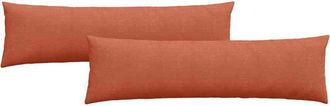vidaXL Cojines De Sof&aacute; 2 Pcs Rojo Naranja 145 X 40 Cm Tela De Pana Vidaxl