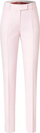 Max Mara Slim-fit Broeken - Dames - Slim Fit Broeken - Roze - S - Polyester - Broeken
