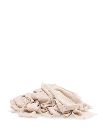 Brunello Cucinelli Cashmere And Silk Diamond Yarn Scarf