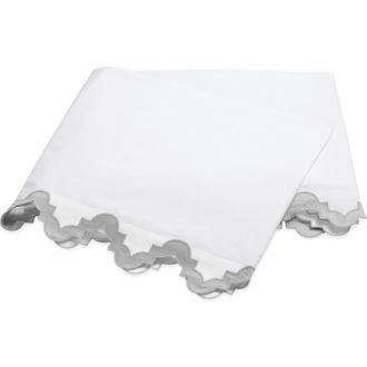 Matouk Aziza Flat Sheet in Silver at Nordstrom, Size Full