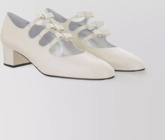 Carel leather mary jane pumps with block heel