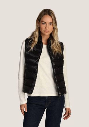 Dylan Zip Puffer Vest In Black
