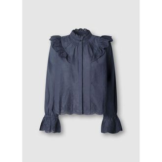 Pepe Jeans London Blouse met lange mouwen en ruches