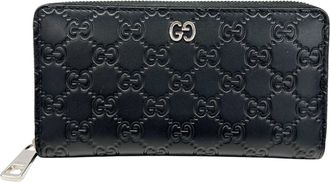 Gucci Black Leather Long Wallet (Bi-Fold) (Pre-Owned)