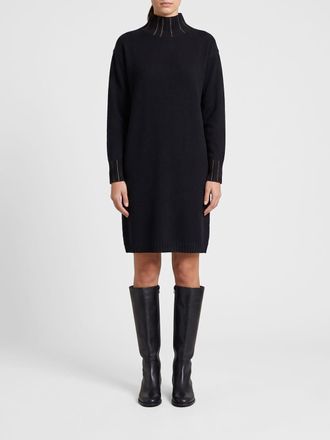 Fabiana Filippi Mini abito dolcevita in maglia di lana, seta e cashmere
