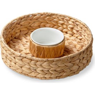 Tag Water Hyacinth Chip & Dip Natural Water Hyacinth Everyday,Summer in Brown at Nordstrom