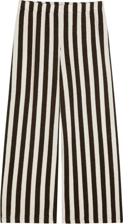 Suzie Kondi Lilo Striped Wide-leg Terry Trousers - Brown - S (UK8-10 / S)