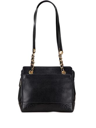 Chanel 1996-1997 Triple CC Caviar tote bag - women - Caviar Leather - One Size - Black