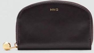 Mango Portafoglio medio mini perline cioccolato - Donna - Taglia unica - MANGO
