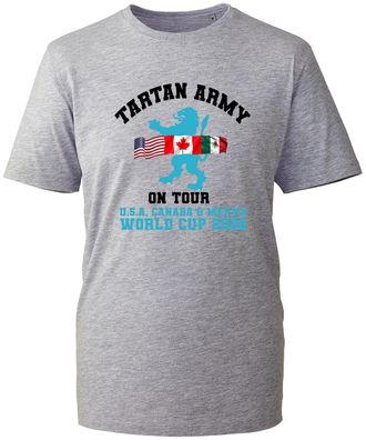 Generic Soccer Army on Tour T-Shirt, Football Supporters T-Shirt, Scotland World Cup Gift, Unisex Adults and Kids Tee Top(Heather Grey, 2XL)