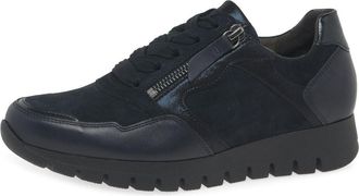 Gabor Willet Womens Trainers 6 UK Dark Blue Suede/Patent