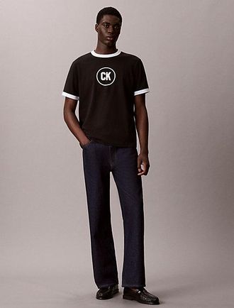 Calvin Klein Camiseta ringer con logo gr&aacute;fico