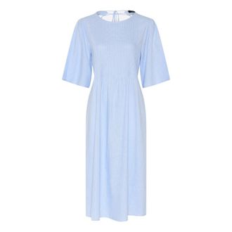 Bruuns Bazaar Silvena Dress - Dames - Casual kleedjes - Blauw - S - Leer - Kleedjes