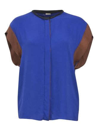 Bottega Veneta Shirt met colourblocking - Blauw