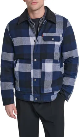 Levi's Quilted Work Jacket in Navy Twill at Nordstrom, Size Xx-Large