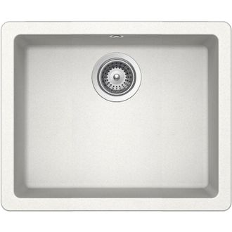 Roca Roca - Fregadero De 1 Cubeta De Quarzex Riga Color: Blanco - Medidas: 550x430x200 Mm