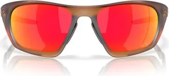 Oakley Lateralis 60mm Rectangle Sunglasses in Matte Dark Amber/prizm Ruby at Nordstrom