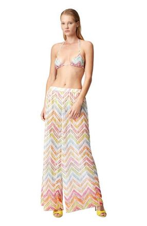 Missoni Printed Tulle Cover-up Palazzo Trousers in Multicoloured at Nordstrom, Size 42 It