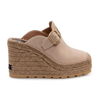 Stella McCartney Stella McCartney, Wedges, female, Beige, Size: 10 US Gaia Suede Clogs