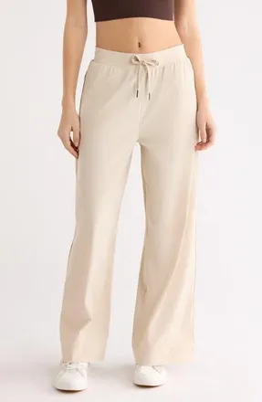 Sweaty Betty Explorer Side Stripe Wide Leg Pants in Barley Beige at Nordstrom, Size X-Small