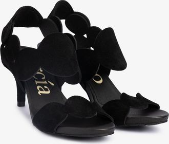 Pedro Garcia Mid heel sandal in black suede | Winslet | Spring Summer 26 | PEDRO GARCIA