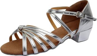 Generic Evening Shoes Womens Elegant Pumps Dance Shoes Womens Diamond Glitter Womens Sandals with Small Heel Block Heel Tango Shoes with Crossed Straps and Bu