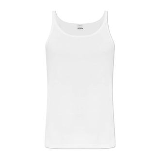 Versace Sleeveless Tops, male, White, Size: 3XL Lingerie Top With Round Neckline