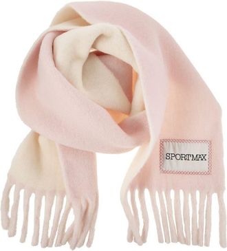 Sportmax Tenue - Two-Colour Scarf With Fringes