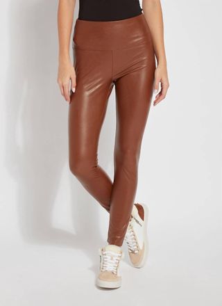 Lyss&eacute; Textured Vegan Leather Leggings In Harness