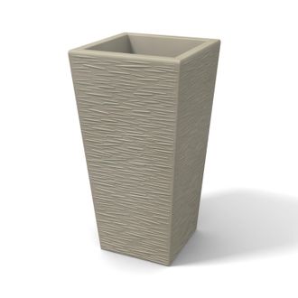 KLORIS Kloris - Maceta Moderna De Resina Rectangular Mod. Egizio Rustico H 90 Ceniciento
