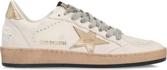 Golden Goose Womens Low-Top Sneakers With Vintage Effect White Cow Hide Trainers