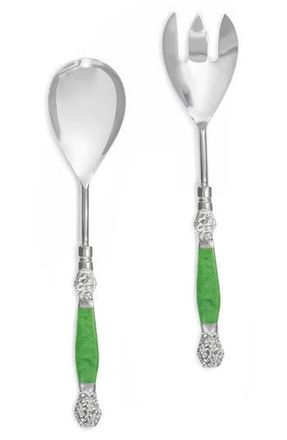 Tiramisu Vibrant Verde Stainless Steel Salad Servers in Green at Nordstrom Rack