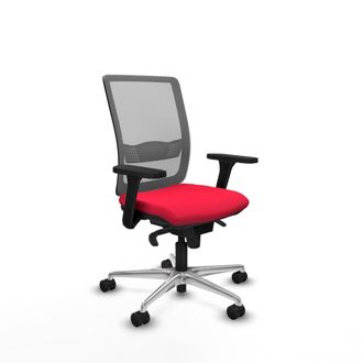 Piqueras y Crespo Silla De Oficina Piqueras Y Crespo Haches Gris Y Rojo C&oacute;moda