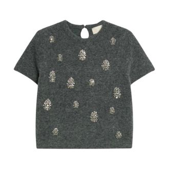 iBlues Jersey Bordado - Knitwear - Mujer - Gris - XL
