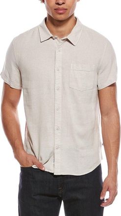 Vintage Summer Swimwear Vintage Summer Linen-Blend Button-Down Shirt