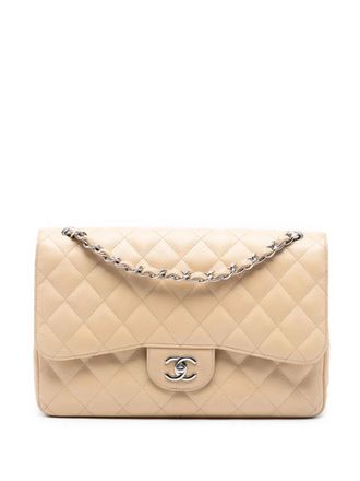 Chanel 2010-2011 Jumbo Classic Caviar Double Flap shoulder bag - women - Caviar Leather - One Size - Brown