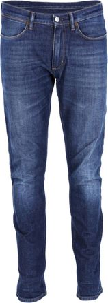 Acne Studios Max Slim Fit Jeans in Dark Blue Cotton Denim