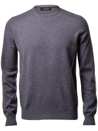 Gran Sasso Heathered Cashmere Crew Neck Sweater