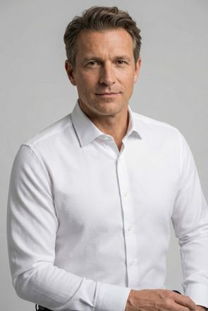 Olymp Businesshemd OLYMP Level Five body fit, Herren, Gr. 37, N-Gr, weiss (wei&szlig;), Web, Obermaterial: 97% Baumwolle, 3% Elastolefin, 2-Knopf-Manschette, Hemd