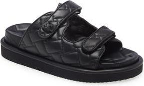 Kurt Geiger Orson Box Quilt Slide Sandal in Black at Nordstrom Rack, Size 10.5