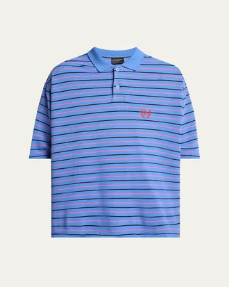 Tシャツ・カットソー BALENCIAGA Men T-shirt Blue 813299TRVW4 8065 Balenciaga Men's Skater T Shirt Oversized | Neiman Marcus