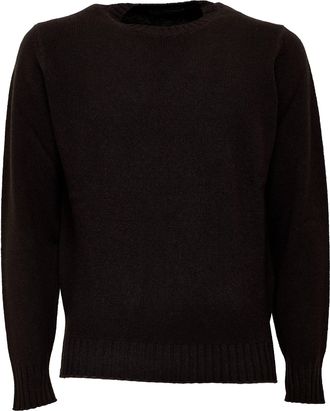 FILIPPO DE LAURENTIIS Wool Cashmere Ribbed Crewneck Sweater