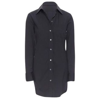 Michael Kors peak spread collar cuffs patch pocket long shirt