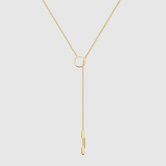 Gucci Link To Love 18k Lariat Necklace, Yellow Gold, Yellow Gold