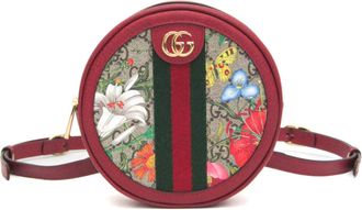 Gucci Ophidia Round Flora Gg Coated Canvas Multicolour Canvas Backpack Bag (Pre-Owned)