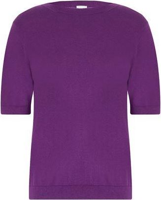 8 by YOOX ORGANIC COTTON-SILK BLEND KNIT S/SLEEVE CREWNECK TOP