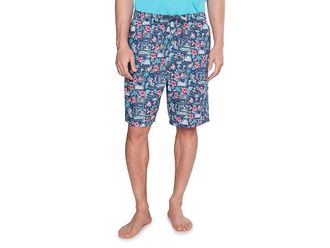Tommy Bahama Cotton Woven Printed Jam Shorts Mens Jumpsuit & Rompers One Piece Navy Cocktails : 2XL (44-46 Waist)