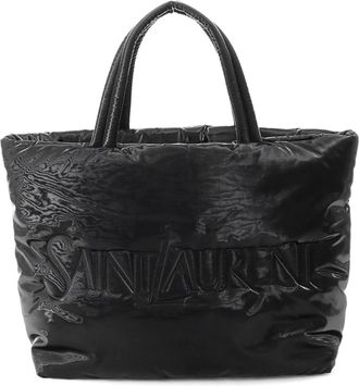 Saint Laurent Black Nylon Handbag Tote Bag (Pre-Owned)