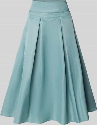 Copenhagen Muse Midirock mit gelegten Falten Modell SIMI in Petrol, Gr&ouml;&szlig;e S