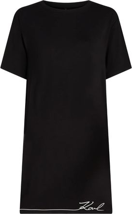 Karl Lagerfeld Sottoveste Signature con logo - Nero